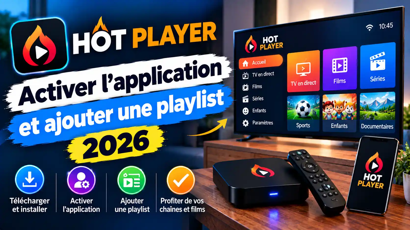 Activer Hot Player en 2026 : configuration de l’application, adresse MAC et ajout d’une playlist IPTV