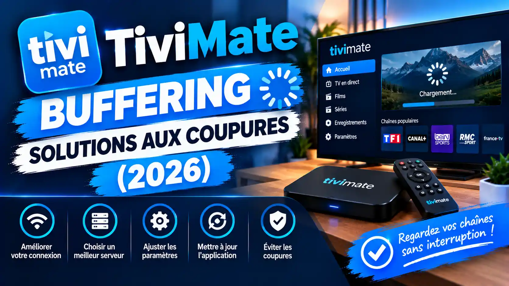 TiviMate buffering : solutions pour réduire les coupures sur Fire TV Stick et Android TV